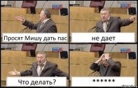 Просят Мишу дать пас не дает Что делать? ******