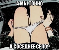 а мы точно в соседнее село?