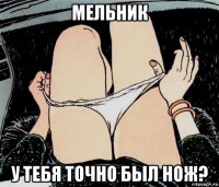 мельник у тебя точно был нож?