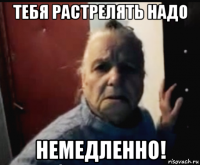 тебя растрелять надо немедленно!