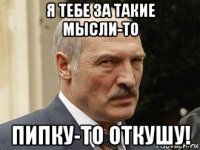 я тебе за такие мысли-то пипку-то откушу!