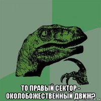  то правый сектор - околобожественный движ?