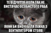 те відчуття, коли так не вистачає особистого раба який би вночі біля ліжка з вентилятором стояв