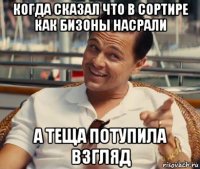 когда сказал что в сортире как бизоны насрали а теща потупила взгляд