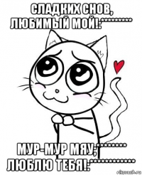 сладких снов, любимый мой!:********* мур-мур мяу;******** люблю тебя!:************