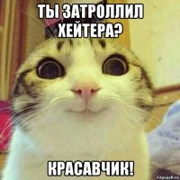 ты затроллил хейтера? красавчик!