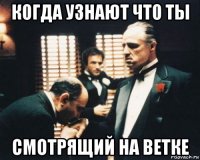 когда узнают что ты смотрящий на ветке