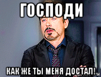 господи как же ты меня достал!