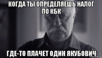 когда ты определяешь налог по кбк где-то плачет один якубович