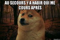 au secours y a habir qui me cours après 