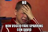 no non voglio fare sparring con david