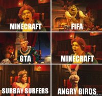 Minecraft FIFA GTA Minecraft Surbay surfers Angry birds