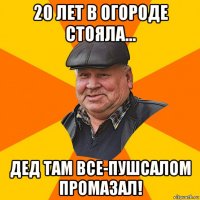 20 лет в огороде стояла... дед там все-пушсалом промазал!