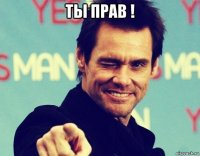 ты прав ! 