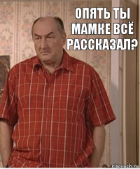 Опять ты мамке всё рассказал?