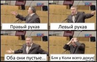 Правый рукав Левый рукав Оба они пустые... Бля у Коли всего дохуя(