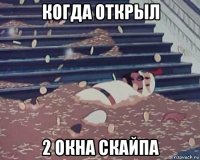 когда открыл 2 окна скайпа
