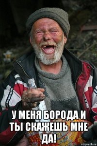  у меня борода и ты скажешь мне да!