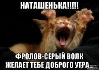 наташенька!!!!! фролов-серый волк желает тебе доброго утра...