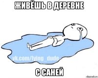 живёшь в деревне с саней