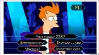 Что такое 228? Уголовная статья! Чёткое число! Мусора! Египетская сила!