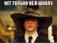 нет только не в школу 