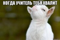 когда учитель тебя хвалит 