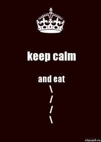 keep calm and eat
\
/
/
\