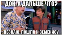 док, а дальше что? незнаю. пошли к земекису