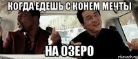 когда едешь с конем мечты на озеро