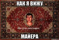 как я вижу майера