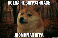 когда не загрузилась люмимая игра