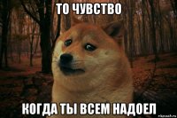 то чувство когда ты всем надоел