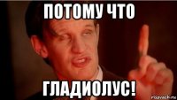 потому что гладиолус!
