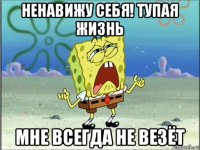 ненавижу себя! тупая жизнь мне всегда не везёт