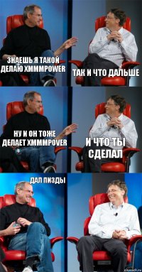 Знаешь я такой делаю xmmmpower так и что дальше Ну и он тоже делает xmmmpover и что ты сделал дал пизды 