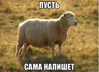 пусть сама напишет