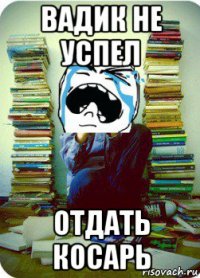 вадик не успел отдать косарь