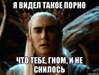 я видел такое порно что тебе, гном, и не снилось
