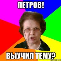 петров! выучил тему?