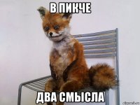 в пикче два смысла