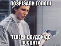 позрізали тополі тепер не буде й де посцяти