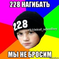 228 нагибать мы не бросим