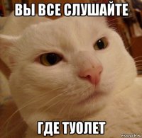 вы все слушайте где туолет