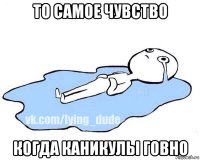 то самое чувство когда каникулы говно