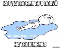 когда твоему бро похуй на твои мемы