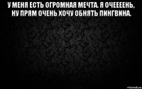 у меня есть огромная мечта. я очеееень, ну прям очень хочу обнять пингвина. 