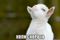  коли скоро 18