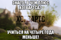 знаете, в чем плюс хогвартса? учиться на четыре года меньше!
