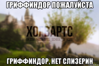 гриффиндор пожалуйста гриффиндор, нет слизерин